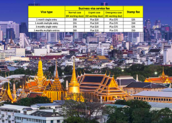 Vietnam visa fees in Thailand