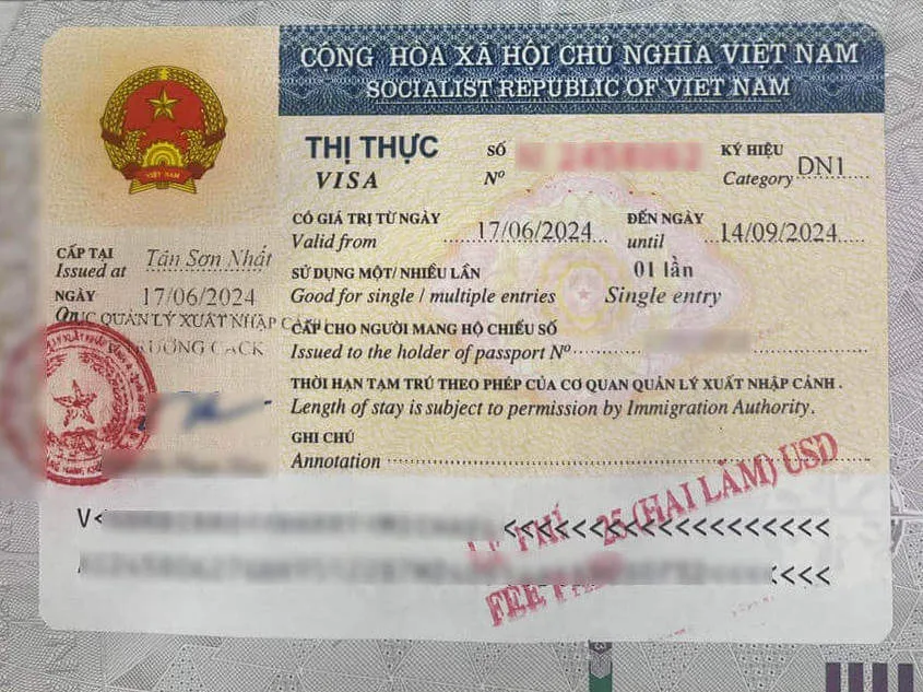 Vietnam visa fees for Australians