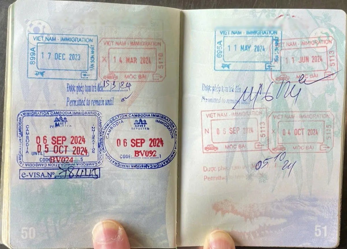 Vietnam evisa stamp for Australians