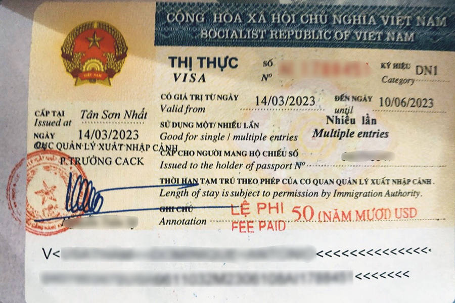 Vietnam business visa on arrival airport