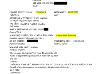Vietnam visa on arrival for Emirati
